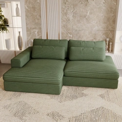 Narożnik Leida L z funkcją spania i pojemnikiem oliwkowy sztruks Narożnik Leida L z funkcją spania i pojemnikiem oliwkowy sztruks