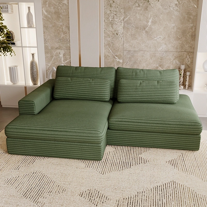 Narożnik Leida L z funkcją spania i pojemnikiem oliwkowy sztruks Narożnik Leida L z funkcją spania i pojemnikiem oliwkowy sztruks