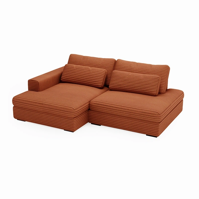 Narożnik Leida L z funkcją spania i pojemnikiem ceglany sztruks Narożnik Leida L z funkcją spania i pojemnikiem ceglany sztruks