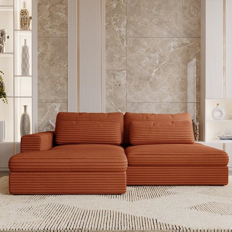 Narożnik Leida L z funkcją spania i pojemnikiem ceglany sztruks Narożnik Leida L z funkcją spania i pojemnikiem ceglany sztruks