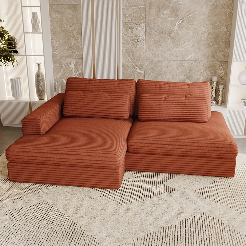 Narożnik Leida L z funkcją spania i pojemnikiem ceglany sztruks Narożnik Leida L z funkcją spania i pojemnikiem ceglany sztruks