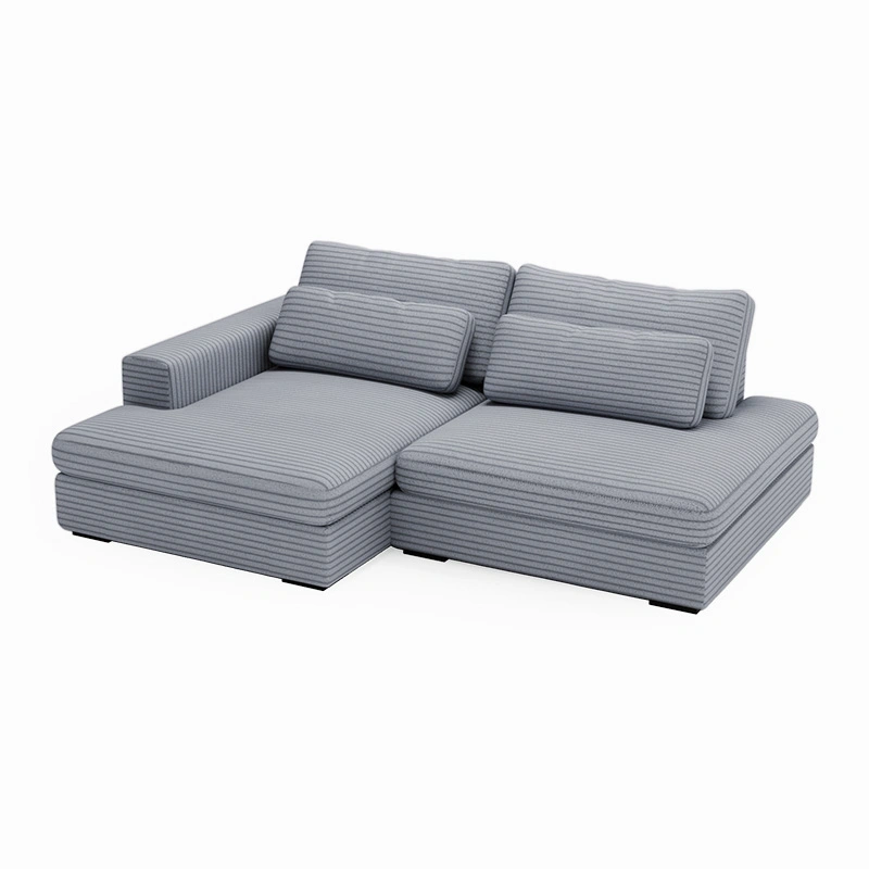 Narożnik Leida L z funkcją spania i pojemnikiem ciemny popiel sztruks Narożnik Leida L z funkcją spania i pojemnikiem ciemny popiel sztruks