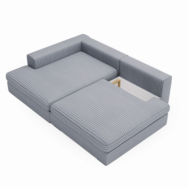 Narożnik Leida L z funkcją spania i pojemnikiem ciemny popiel sztruks Narożnik Leida L z funkcją spania i pojemnikiem ciemny popiel sztruks