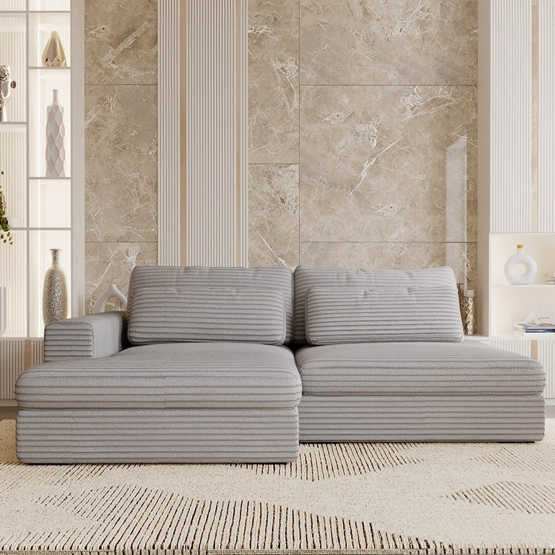 Narożnik Leida L z funkcją spania i pojemnikiem popielaty sztruks Narożnik Leida L z funkcją spania i pojemnikiem popielaty sztruks