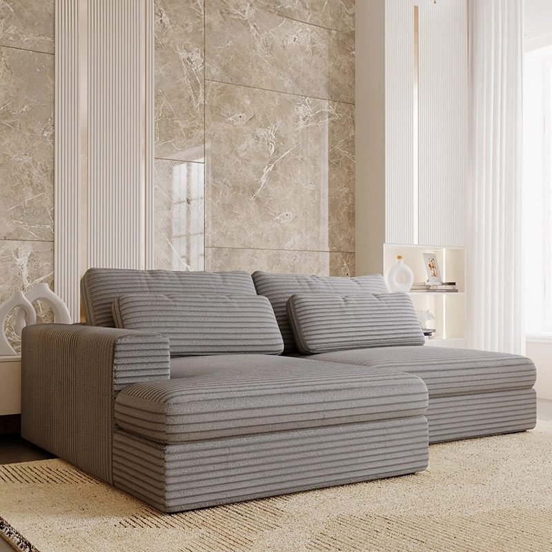 Narożnik Leida L z funkcją spania i pojemnikiem popielaty sztruks Narożnik Leida L z funkcją spania i pojemnikiem popielaty sztruks