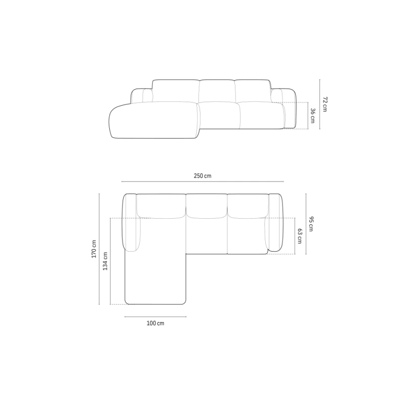 Narożnik 4 osobowy Lola tkanina szenilowa Rebel Windsor & Co Narożnik 4 osobowy Lola tkanina szenilowa Rebel Windsor & Co