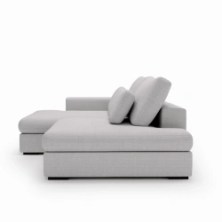 Narożnik Leida L z funkcją spania i pojemnikiem srebrny szenil Narożnik Leida L z funkcją spania i pojemnikiem srebrny szenil