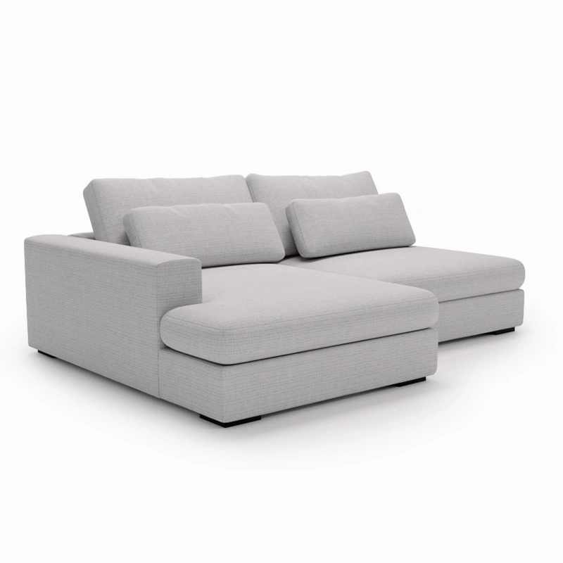 Narożnik Leida L z funkcją spania i pojemnikiem srebrny szenil Narożnik Leida L z funkcją spania i pojemnikiem srebrny szenil