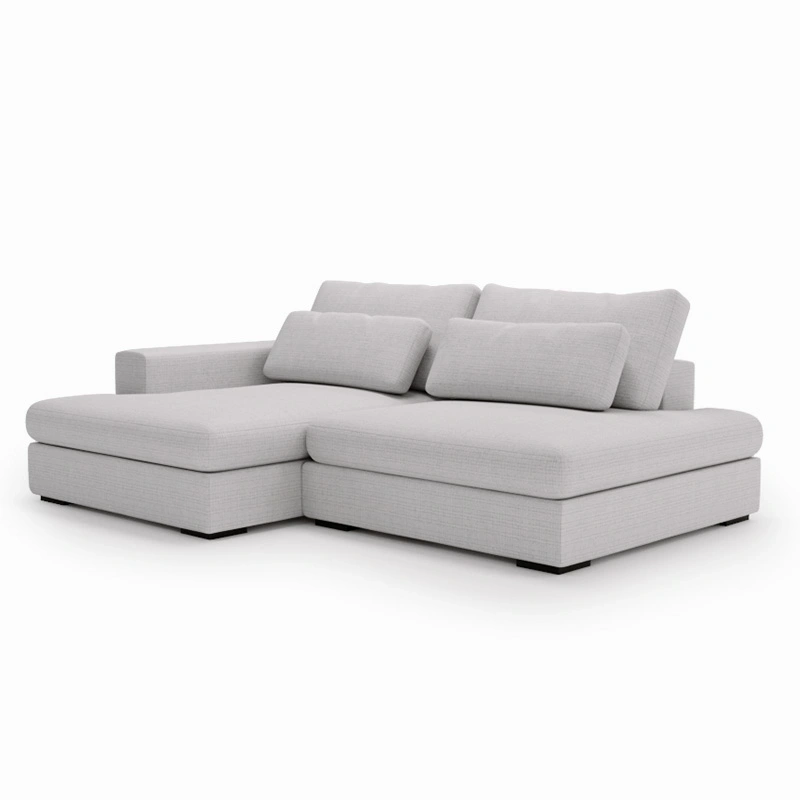 Narożnik Leida L z funkcją spania i pojemnikiem srebrny szenil Narożnik Leida L z funkcją spania i pojemnikiem srebrny szenil