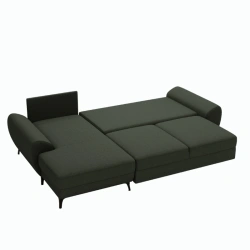 Narożnik L-kształtny Loki z funkcją spania i pojemnikami na pościel Narożnik L-kształtny Loki z funkcją spania i pojemnikami na pościel