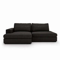 Narożnik Leida L z funkcją spania i pojemnikiem antracytowy szenil