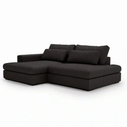 Narożnik Leida L z funkcją spania i pojemnikiem antracytowy szenil Narożnik Leida L z funkcją spania i pojemnikiem antracytowy szenil