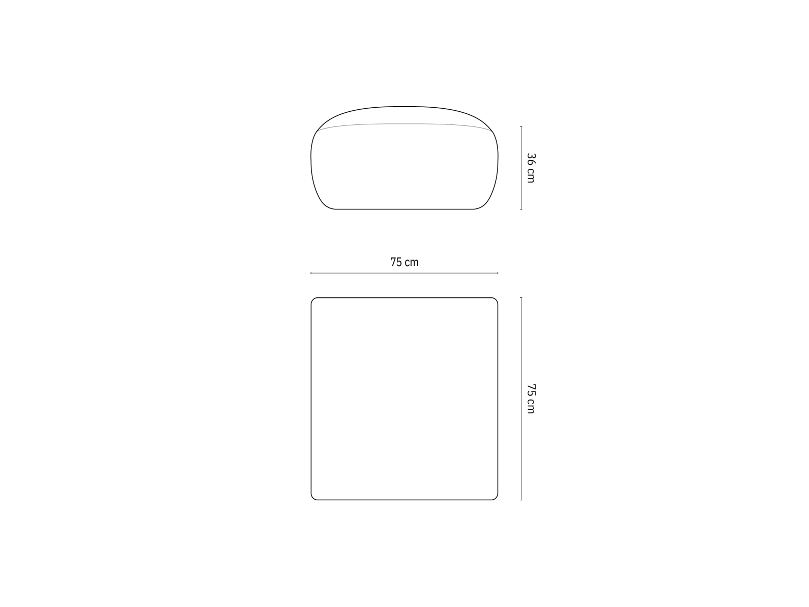 Puf M Nolio - wymiary